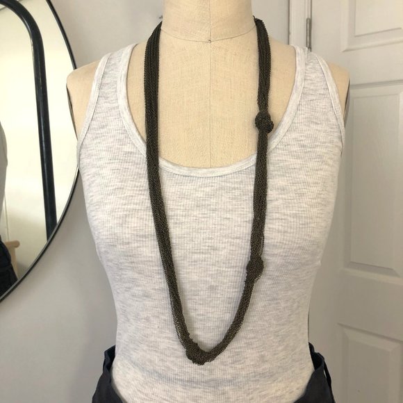 Elegant Black Braided Necklace - Picture 4 of 8
